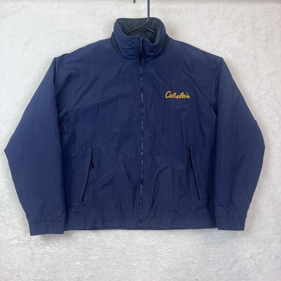 CABELAS Fleece Lined Coat 10,000 Above Sea Level Blue Mens XL Vintage Jacket - Picture 1 of 7
